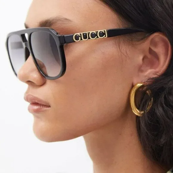 NEW Gucci GG1188S 002 Black Grey Gradient Pilot Unisex Sunglasses - Picture 11 of 11